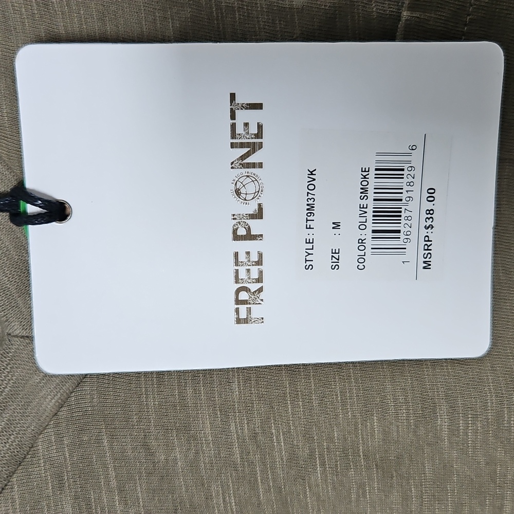Free Planet Olive Green T-Shirt - Picture 3 of 6
